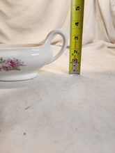 Vintage Stinthal China White Porcelain Transferware Flowers Gravy Boat