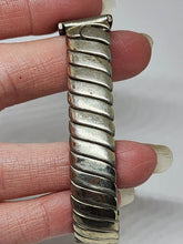 Vintage Sterling Silver Flex-Let ID Bracelet 1/20 12k Gold Filled Top Band