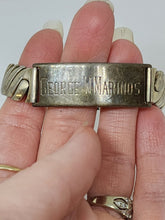 Vintage Sterling Silver Flex-Let ID Bracelet 1/20 12k Gold Filled Top Band