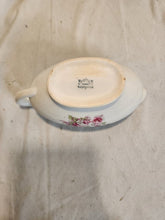 Vintage Stinthal China White Porcelain Transferware Flowers Gravy Boat