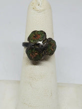 Antique Victorian Sterling Silver Handmade Micro Mosaic Flower Ring Size 4