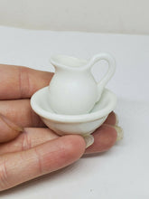 Vintage Shackman Miniature Porcelain Wash Basin And Pitcher Figurine Japan