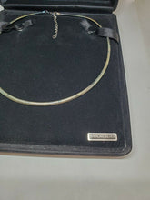 Milor Sterling Silver Omega Chain Adjustable Necklace With Black Velvet Box