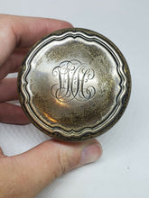 Antique Sterling Silver Engraved Hand Cut Crystal Powder Jar