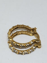 Gold Plated Sterling Silver Vermeil Ross-Simons Diamond Hoop Earrings