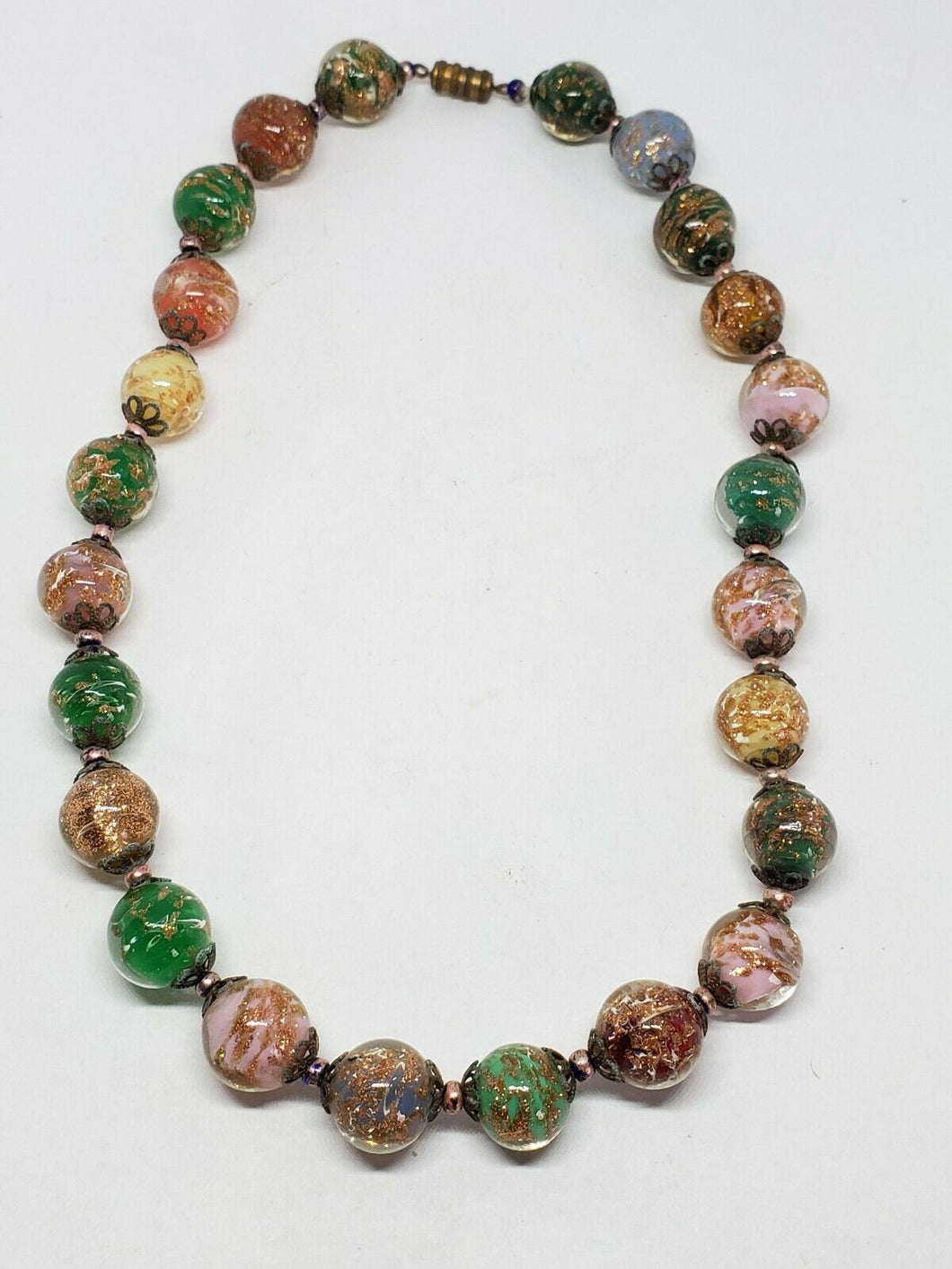 Vintage Italian 1950s Venetian Murano Glass Beaded Necklace 16