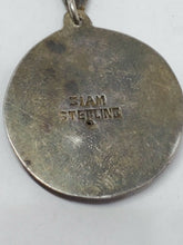 Vintage Siam Sterling Silver Niello Hindu Dancing Goddess Pendant