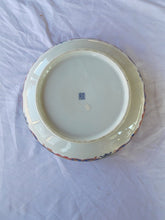 Antique Japanese Imari Colorful Hand Painted Flowers Blue Interior Serving Bowl