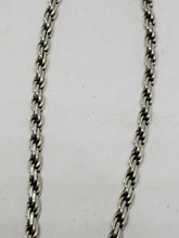 Vintage Sterling Silver Thick Rope Chain Bracelet 7"