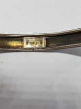 Vintage Sterling Silver Greek Key Bangle Bracelet 7.6mm Thick 2.57" dia