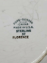Vintage 7 Saucer Set Pope Gosser China Floral Roses Sterling Florence