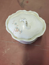 Antique Weimar Germany White Floral Filigree Biscuit Jar With Lid