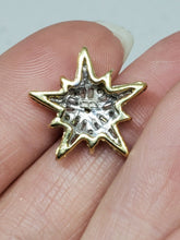 14k Yellow Gold Antwerp Diamond Laboratory Round & Baguette Diamond Star Pendant