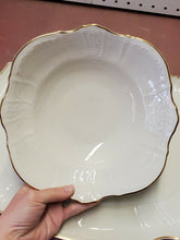 Baum Bros Formalities Ivory Bohemian Porcelain Serving Platter & Veggie Bowl