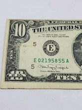 $10 Bill 1990 FRN Off Center/Possible Ink Bleed Circulated