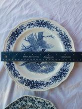 Vtg Cauldon England Blue & White Pheasant Wedgwood Etruria Ocean Salad Plates