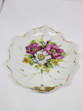 Vintage Japan Floral Maple Leaf Bone China Dessert Plate