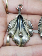 Vintage Coro Sterling Silver 3D Half Flower Clip-on Earrings 1 Missing Clip