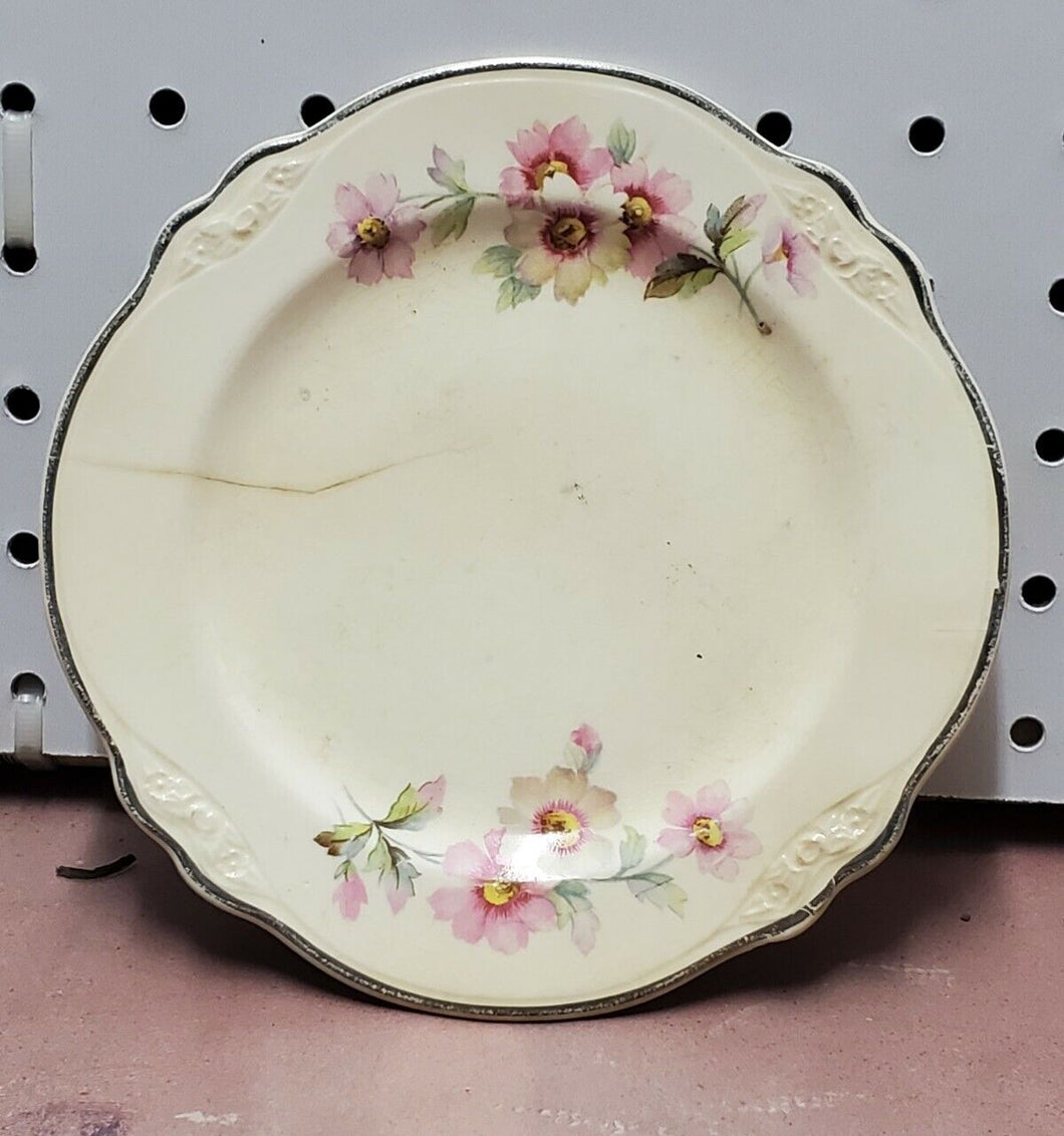Vintage Homer Laughlin Virginia Rose Dessert Plate Made In USA