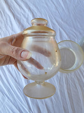 Vintage Clear Glass Storage Jars With Lids And Cup  Mixed Lot