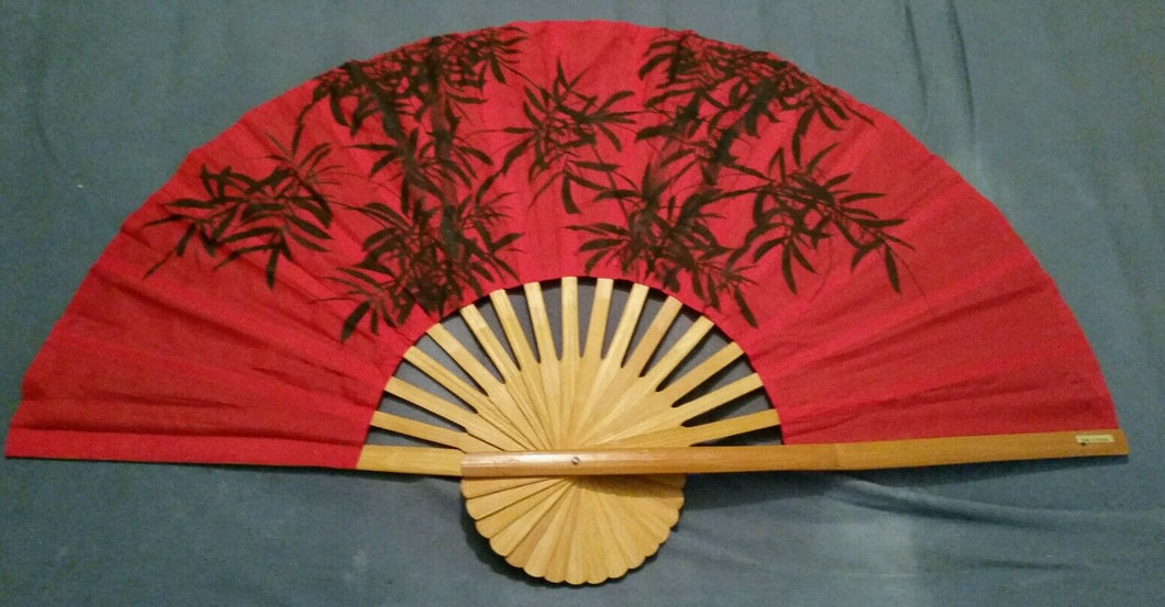 Red Bamboo Giant Fan Made in Thailand