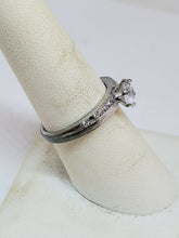 Sterling Silver Clear Cubic Zirconia Ring 2 Missing Stones Size 7