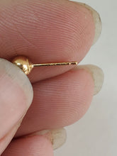 14k Yellow Gold JCM Single Ball Bead Stud Earring No Backing
