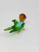 Vintage Murano Style Hand Blown Glass Colorful Bird Figurine