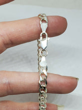 AGI Italy 925 Sterling Silver Thick Curb Chain Link Bracelet 8 1/8" 5.6mm