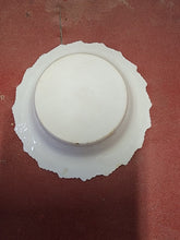 Antique Unmarked White Porcelain Hand Painted Flowers Scalloped Edge Ramekin