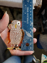 Vintage Hand Blown Hand Spun Owl Figurine