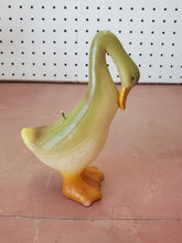 Vintage Green Handmade Goose Figural Animal Candle 6 1/2"