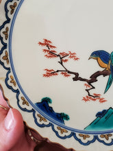 Vintage Chinese Hand Painted Pheasant/Bonsai And Crane/Bamboo Dessert Plates