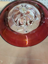 Vintage Ruby Red Clear Crystal Bell 8" Mint Condition