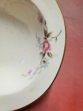 Vintage Nittoroyal Japan Porcelain Bone China Pink And Blue Flowers Oval Bowl