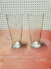Vintage Pair Of Glass Circleware Tumblers Stamped SL
