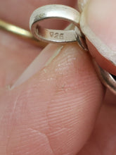 Handmade Sterling Silver Oval Raw Sapphire Pendant Wire Bezel Open Back