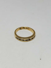 14k Yellow Gold Nissko Diamond Channel Set Wedding Band Ring Size 5.25