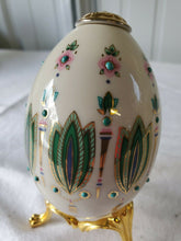 Vintage 1994 Lenox China Treasures Collection Ivory Hand Painted Egg With Stand