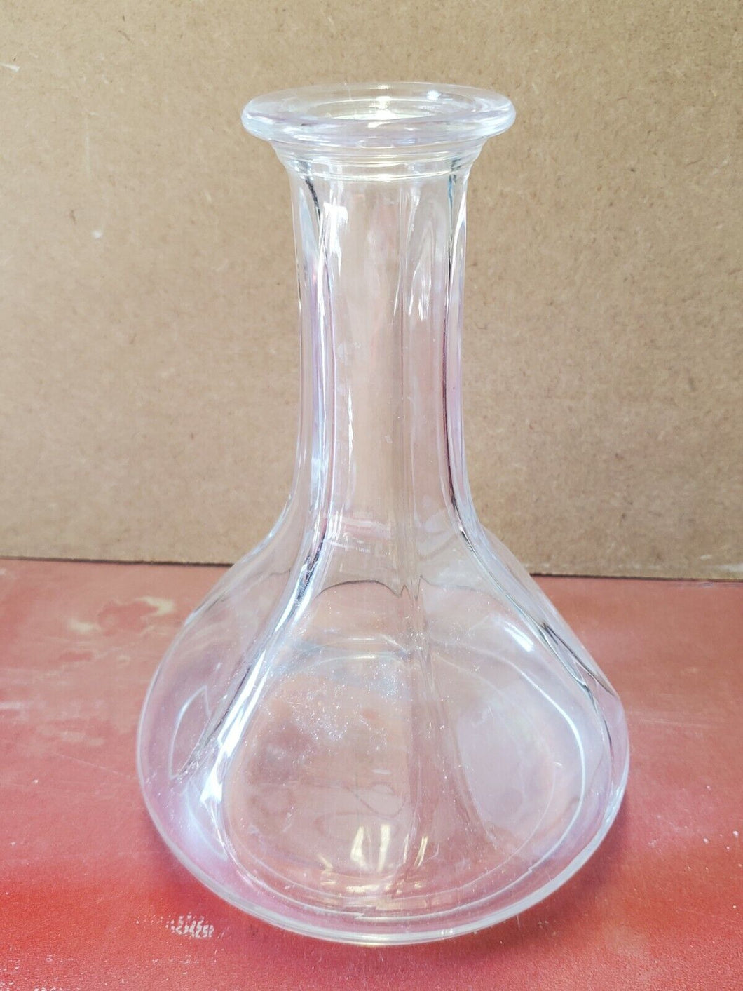 Vintage Clear Glass Dresser/Oil Bottle or Decanter No Stopper/Cap