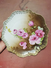 Antique CT Germany Carl Tielsch Altwasser Hand Painted Roses Gold Trim Plate