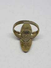 Vintage JP Jane Popovitch Sterling Silver Gold Plated Nephrite Jade Ring Sz 6.5