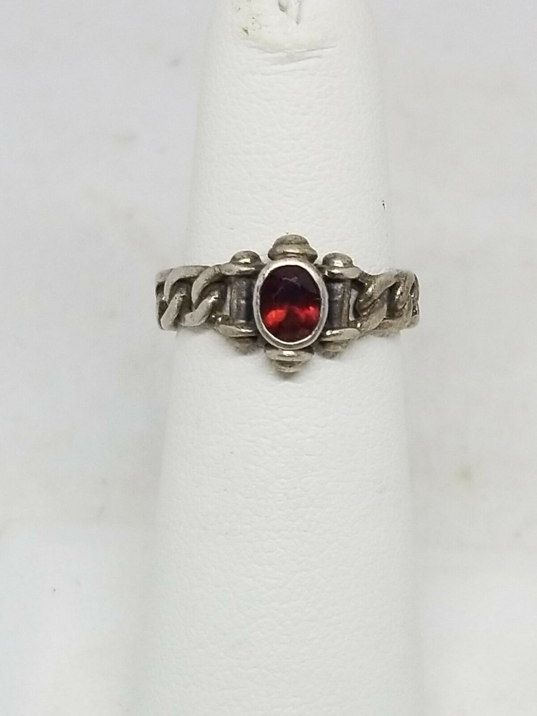 Vintage Sterling Silver Cable Chain Ring