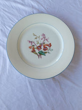 Antique Haviland & Co Limoges Hand Painted Bell Flowers Dessert Plate Blue Rim