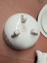 Vtg Lefton China Porcelain Hand Painted 50th Anniversary Creamer Covered Bowl