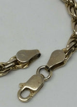 Vintage Rising Sun Sterling Silver Rope Chain Bracelet