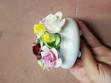 Vintage Royal Doulton Bone China Porcelain Flower Bouquet Basket Made In England