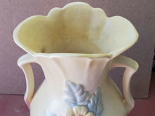 Vintage Hull Art Pottery USA Pink And Yellow Floral Vase W-13-9 1/2