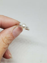 14k PJS White Freshwater Pearl And Diamond Bypass Ring