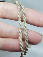 Sterling Silver Thick Twisted Rope Chain Necklace Lobster Clasp 18"